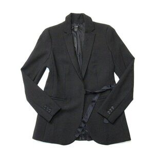 NWT J.Crew Petite Tie-Front Blazer in Black Four Season Stretch Jacket 2P